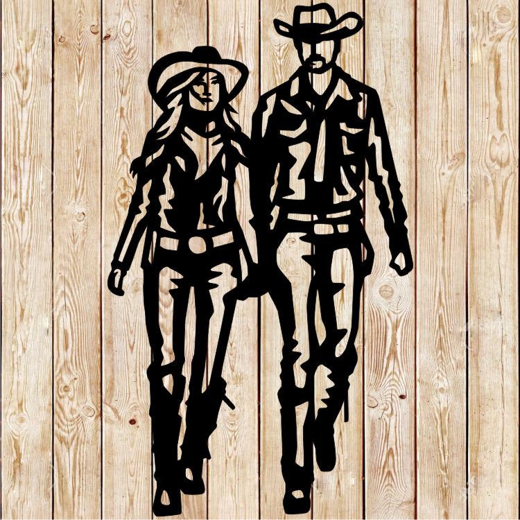 Cowboy couple cutting file