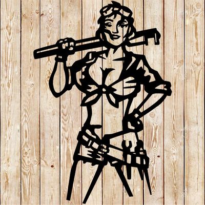 Mechanic Girl Sign Cutting File