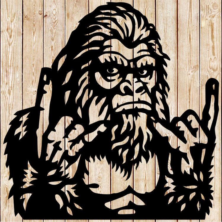 Bigfoot doing rock fingers Cutting File