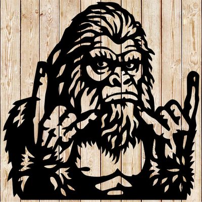 Bigfoot doing rock fingers Cutting File