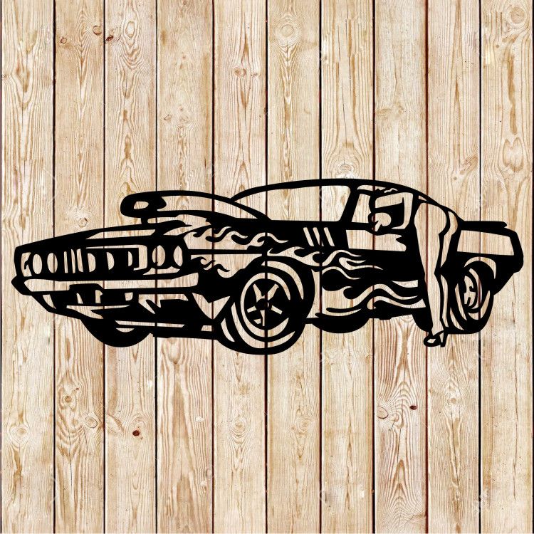 Hot Rod Car - Pin Up Girl Buttocks Cutting File