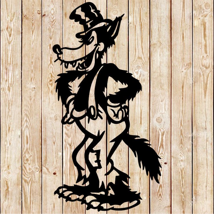 Big Bad Wolf Vintage Cartoon Cutting file