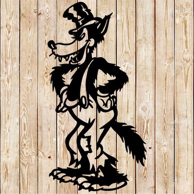 Big Bad Wolf Vintage Cartoon Cutting file