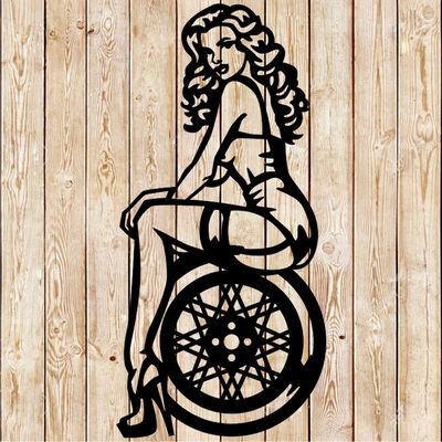 Wheel Seat Mechanic Girl Sign Cutting File