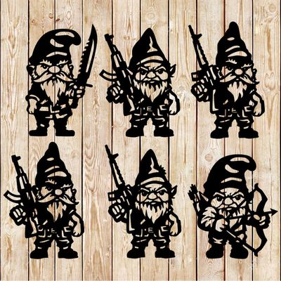 Warrior gnomes Garden decoration