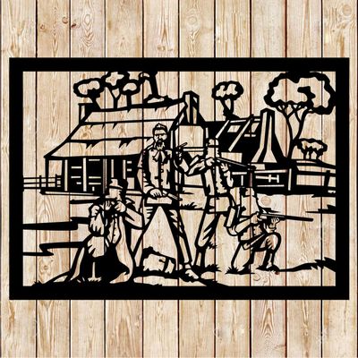 The Kelly Gang in front of Ann Jones Inn Glenrowan - Bushrangers Cutting File