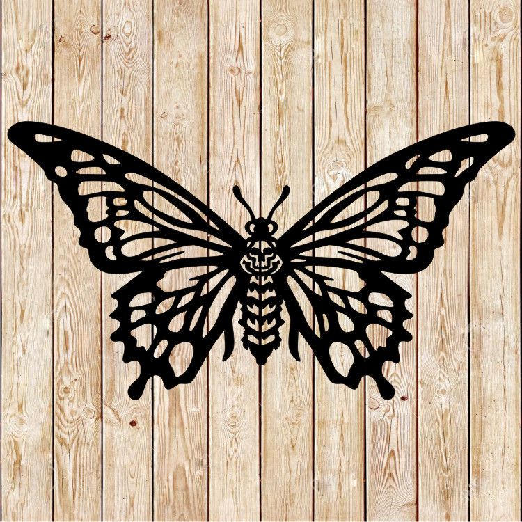 Butterfly Creepy skull cutting file