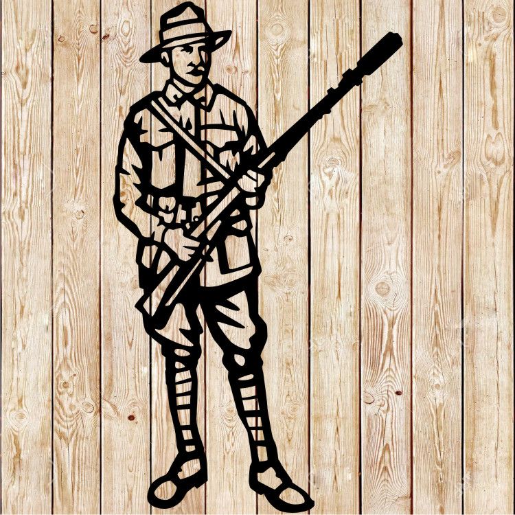 WWI ANZAC Heavy Weapons Soldier Cutting File