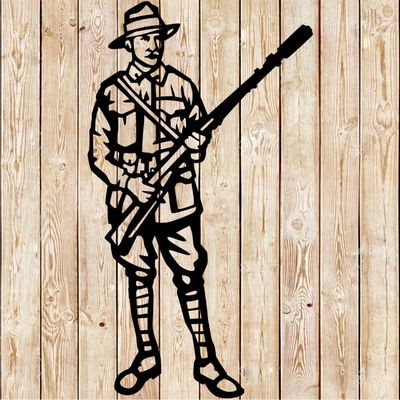 WWI ANZAC Heavy Weapons Soldier Cutting File