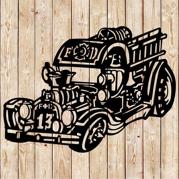 Hot Rod Fire Truck - Fink Rat style Cutting File