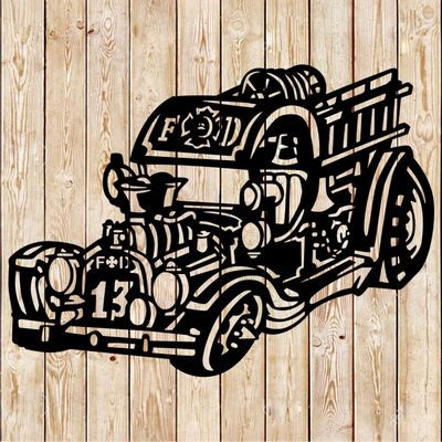 Hot Rod Fire Truck - Fink Rat style Cutting File