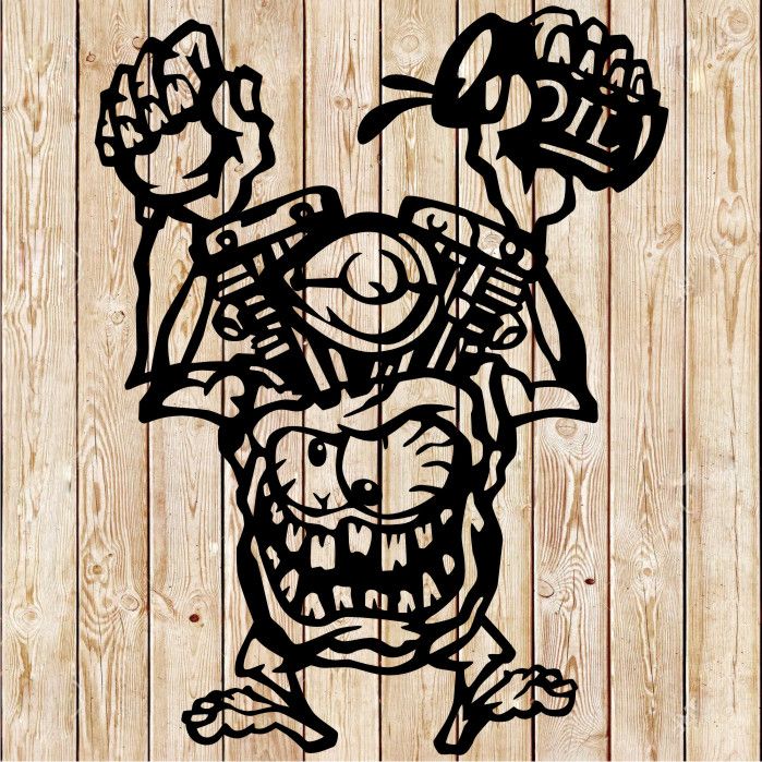 V-Twin Engine Head Monster Cutting File