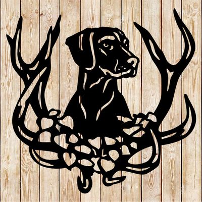 Dog Hunter​  - Deer Antlers - Hunter Dog cutting file