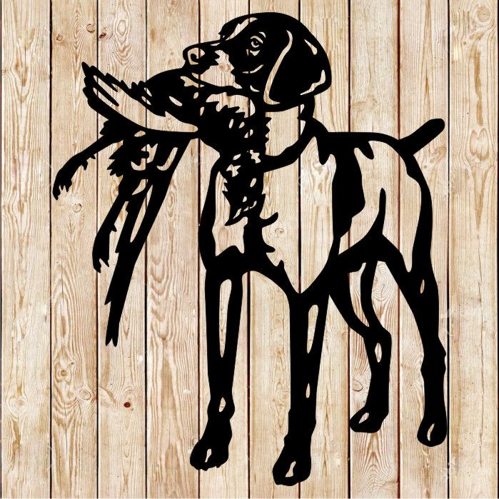 A Hunting Dog with a Pheasant cutting file
