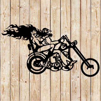 Easyriders Bike Cartoon Couple Cutting File