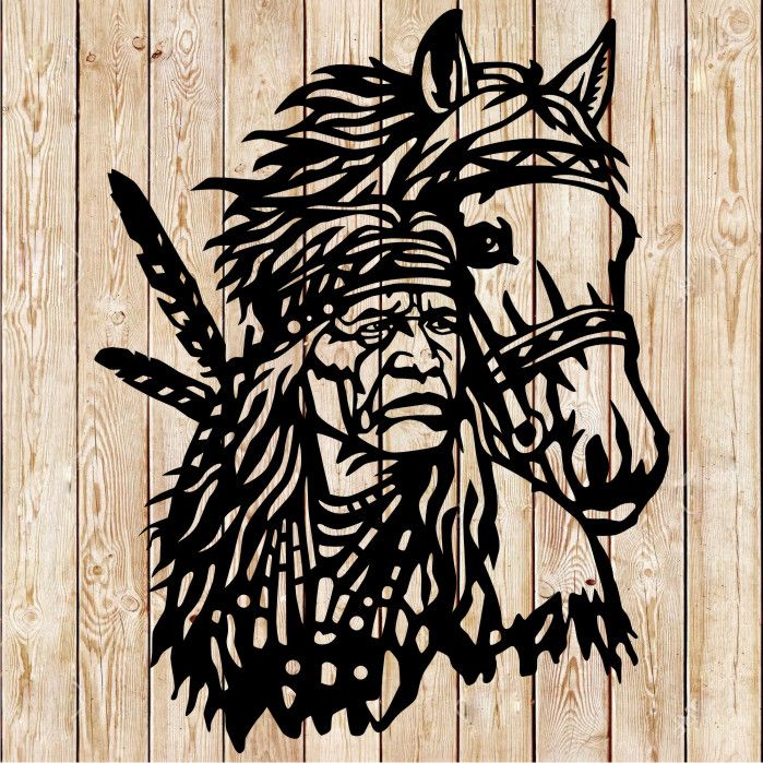 Indian Horse Art cutting file