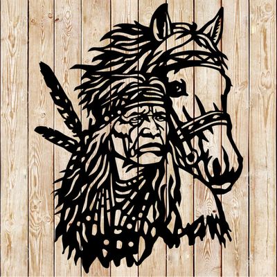 Indian Horse Art cutting file