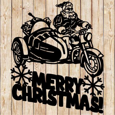 Santa Claus Biker Vector Cutting File