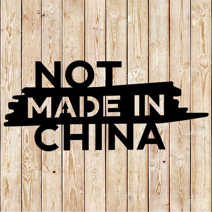 Not made in China sign cutting file