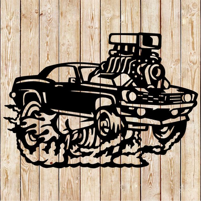 Muscle Camaro Car Art Cutting File