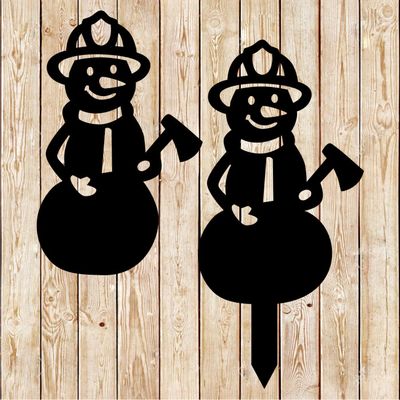 Christmas Fireman Snowman Cutting file