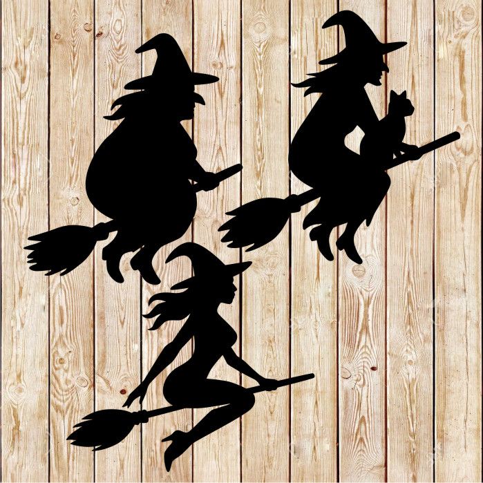Witches - Witch on broom cutting file