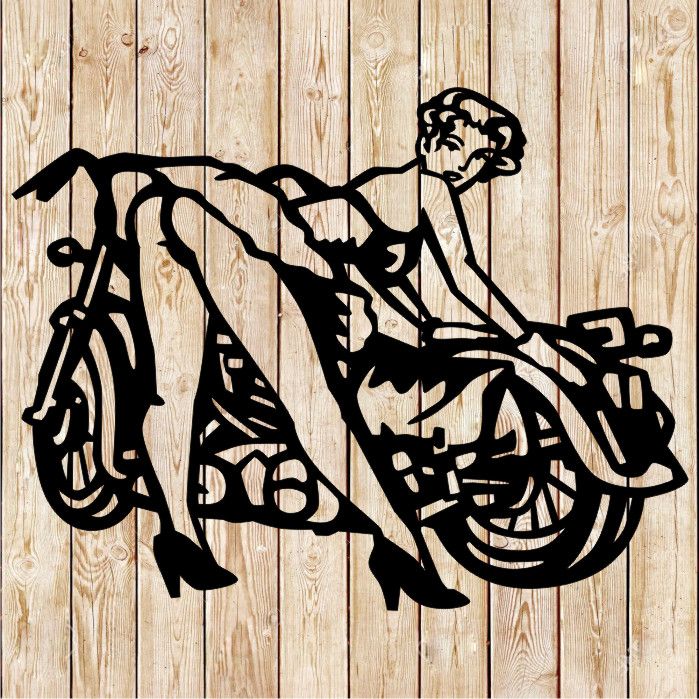 Biker Hot Girl - Panties Sign Cutting File