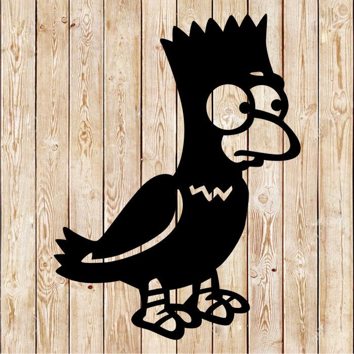 The Raven​, Crow Bart.. Simpsons Cartoon cutting file