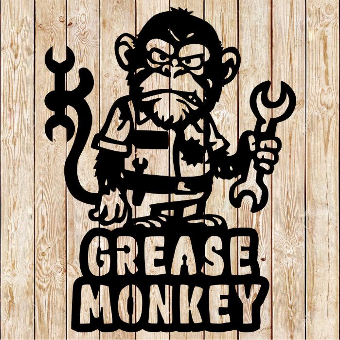 Greasemonkey - Mad Grease Monkey Cartoon cutting file