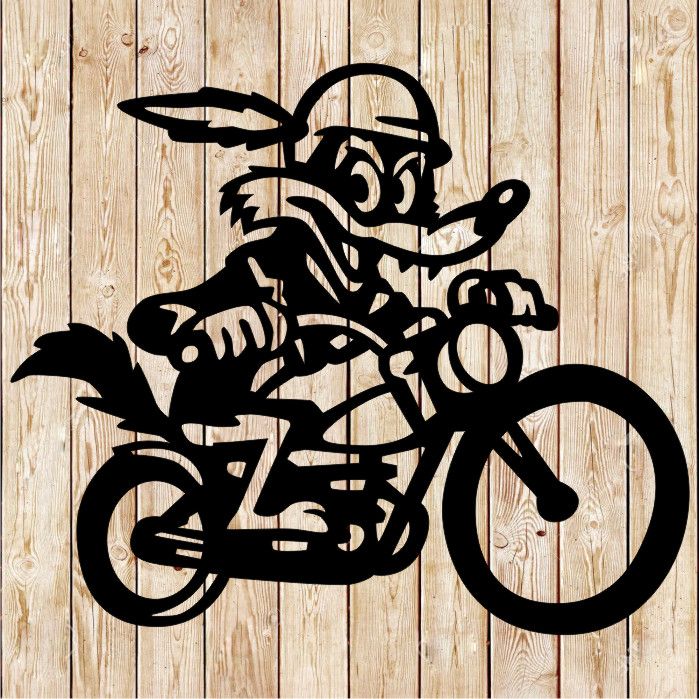 Coyote Bike Rider  cutting file