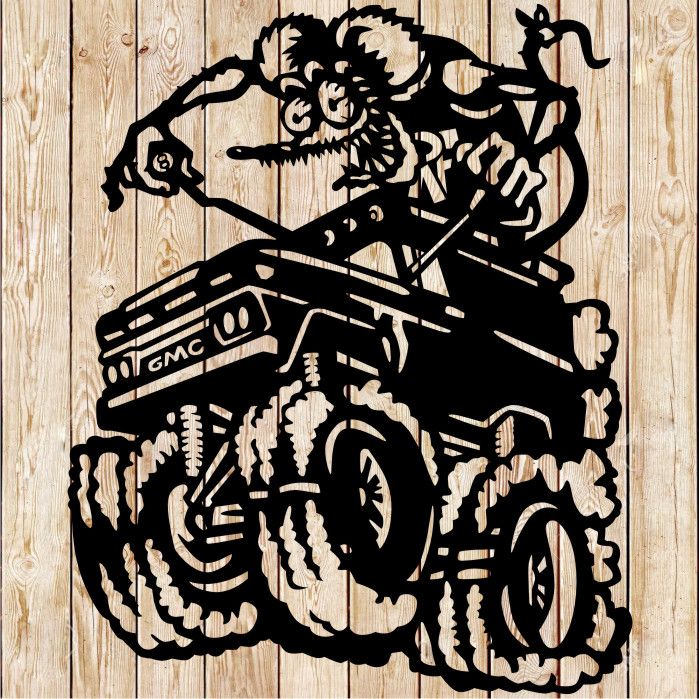 GMC Truck Rat Fink  Cutting File