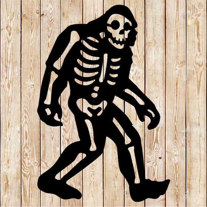 Bigfoot  skeleton  - Halloween decorations. cutting file