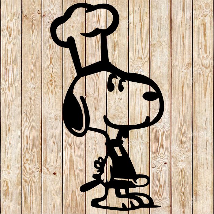 Peanuts - Snoopy Cook  Cartoon cutting file