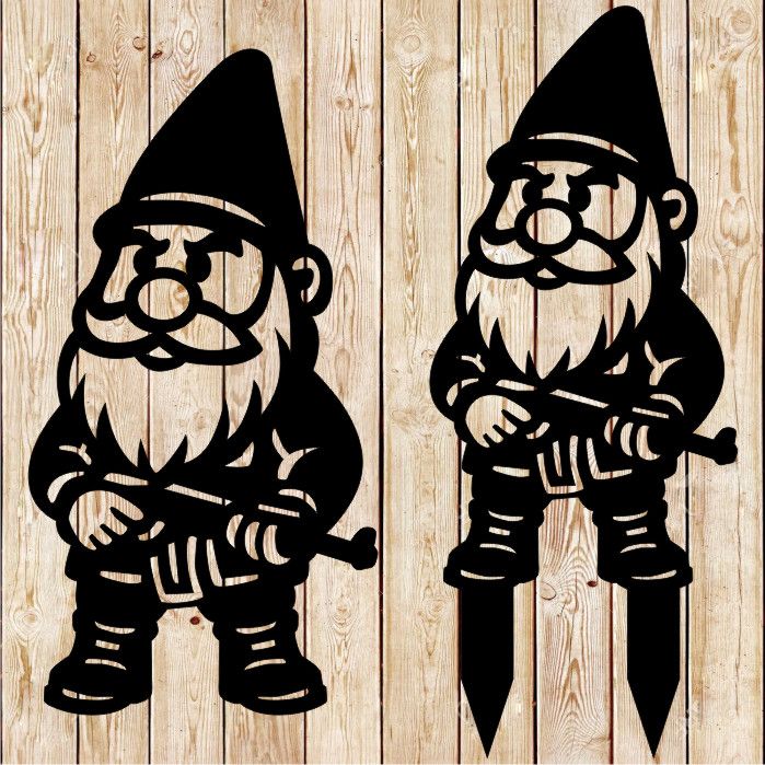 Armed Garden Gnome decoration