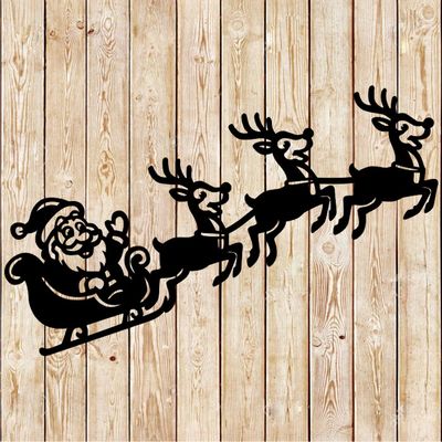 Santa&#39;s Sleigh cartoon cutting file
