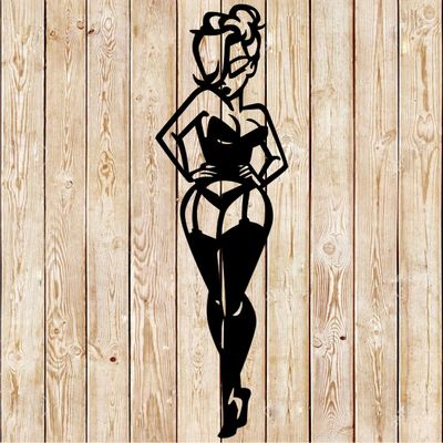 Sexy Pin Up  Girl Sign Cutting File