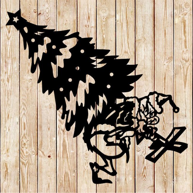 Christmas Grinch stealing tree cutting file