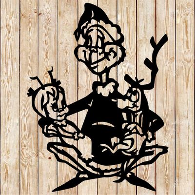 Grinch with Cindy Lou and Max cutting file