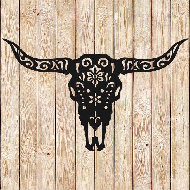 Longhorn Candy Skull  Cutting File