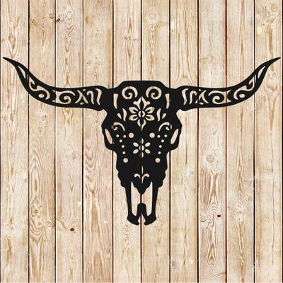 Longhorn Candy Skull  Cutting File