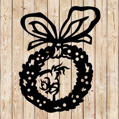 Christmas Grinch Wreath cutting file