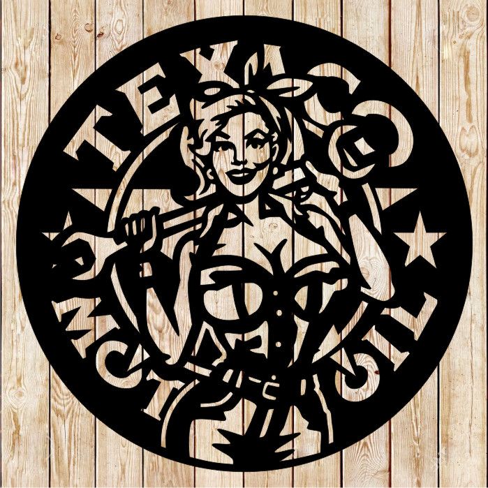 Sexy Texaco - Pin Up  Girl Sign Cutting File