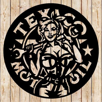 Sexy Texaco - Pin Up  Girl Sign Cutting File