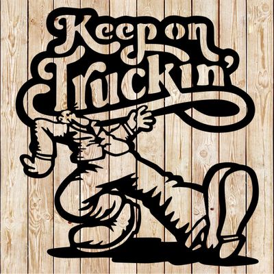 Keep on Truckin cartoon cutting file