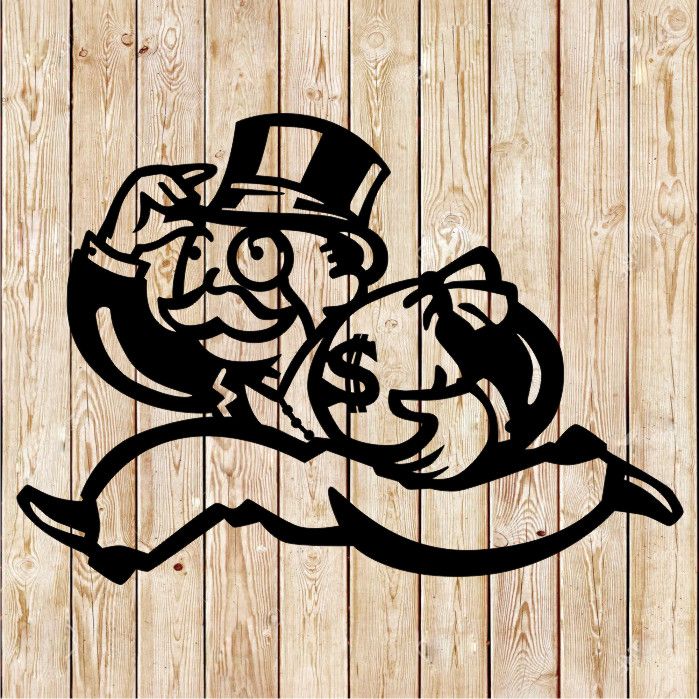Monopoly Guy - Character  Cartoon cutting file
