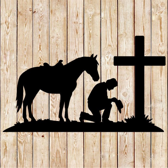 Praying Cowboy cutting file