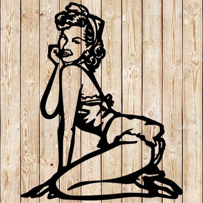 Sexy Lingerie - Pin Up  Housewife Sign Cutting File