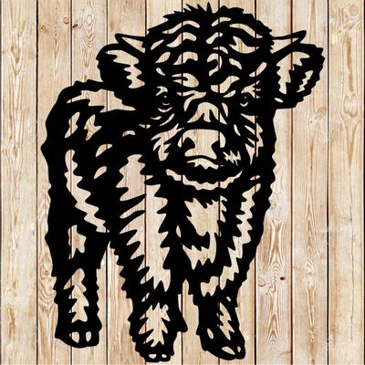 Highland cattle - Baby  Scottish cow Cutting file