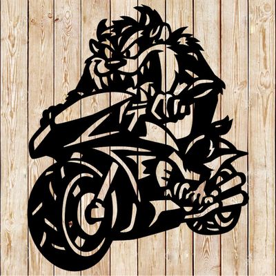Tazmanian Devil Bike Rider. cutting file