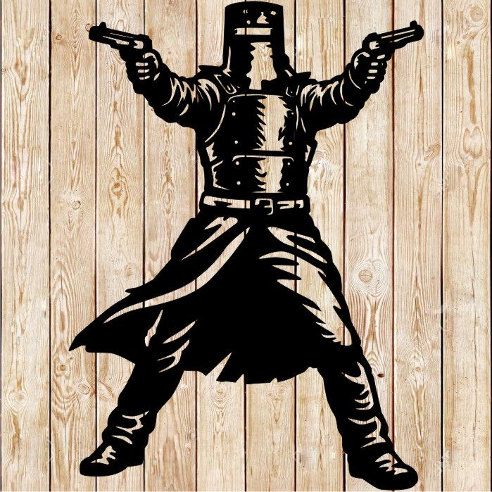 Ned Kelly with two guns cutting file